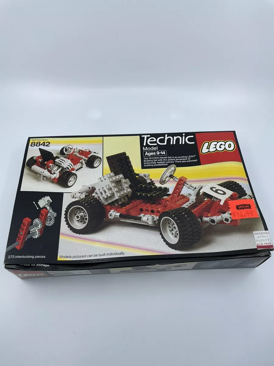 vintage lego technic 8842 go kart 1986 Box Only W Instructions C1