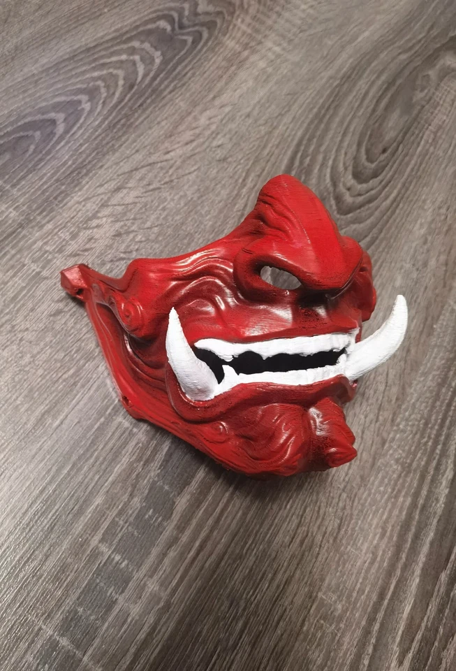 Masque oni de clan samouraï japonais - Photo 3/3
