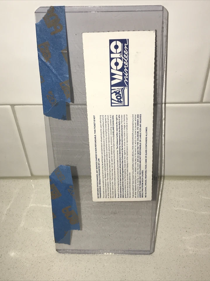 Bulls Cavs 11/6/92 SIN USAR Boleto Completo Talón Jordan Fuera Juego Pippen Triple Doble Foto 2 de 2