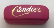 Candie's HOT PINK Hard Eyeglass Case with The LOGO In Gold Tone