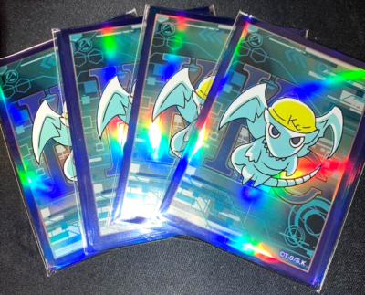 yugioh chibi card sleeves Yugioh Official Card Protector Chibi Blue Eyes Holo Ver. 40 Sleeve Japanese  NEW