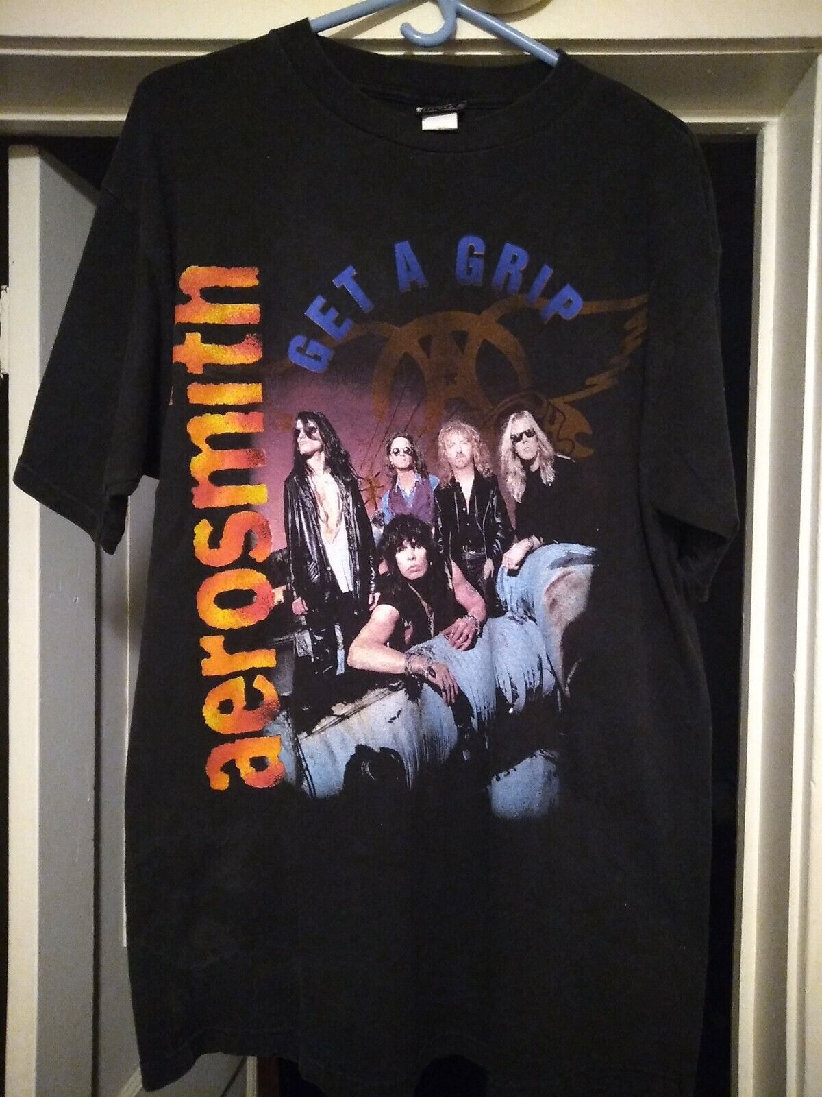 Vintage 90s AEROSMITH Get A Grip Tour T-Shirt XL 1994 Giant Rare Concert