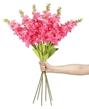 Delphinium Artificial Flowers 33.46in Antirrhinum Artificial Flowers 6PCS Hya...