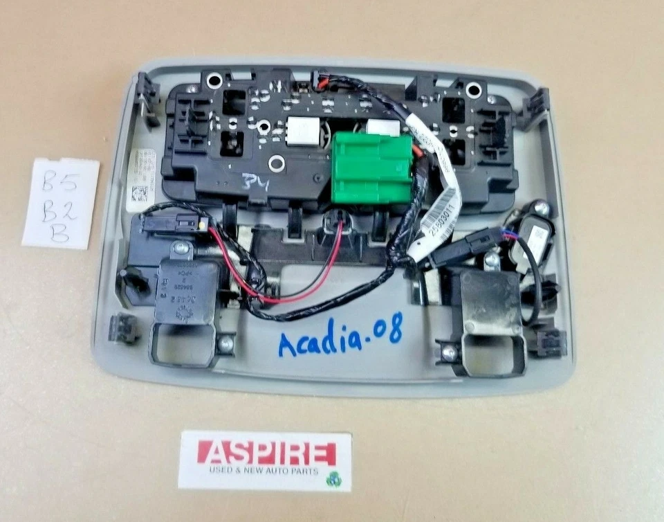 GMC Acadia 2007 2008 2009 consola superior domo luz mapa lámpara OEM 25972452 Foto 2 de 4