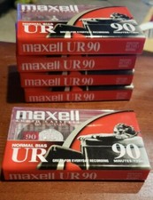 NEW Maxell UR-90 Audio Cassettes 90 minutes 5 Pack Great for everyday recording