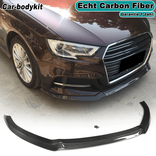 Alerón delantero de carbono real para AUDI A3 SLINE S3 8V Sportback 17+ - Imagen 1 de 12