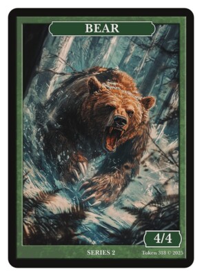 Bear Token Givememana Tokens Series 2 Magic the Gathering MTG