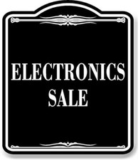 Electronics Sale BLACK Aluminum Composite Sign