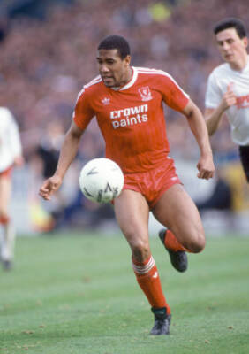 John Barnes of Liverpool in action during the FA Cup Semi Final b - Old Photo