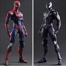 Play Arts Kai Spider-Man Black/Red + Blue Action Figure Model Toy Boxed