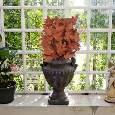  4 Pcs Flowers for Autumn Fake Foliage Stems Artificial Maple Leaf Cuttings Faux