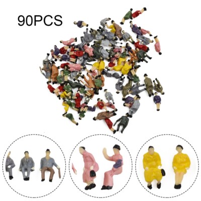 90Pcs HO Scale ALL Seated People Sitting Figures Passengers Different Poses