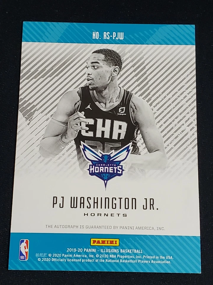 PJ Washington 2019-20 Panini Illusions Rookie Signs Pink Parallel #3/5 Hornets - Image 2 of 2
