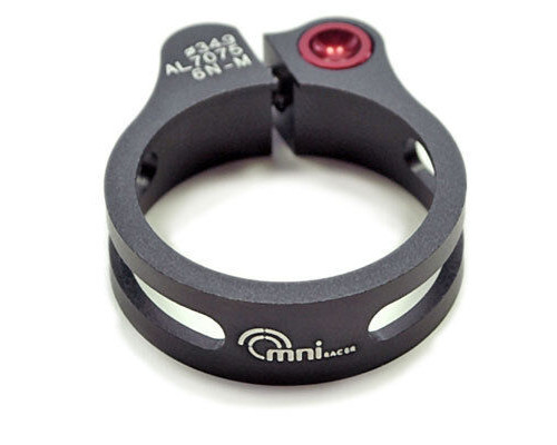 OMNI Racer WORLDS LIGHTEST Super-Lite Offsett Seatpost Clamp: 35mm BLACK