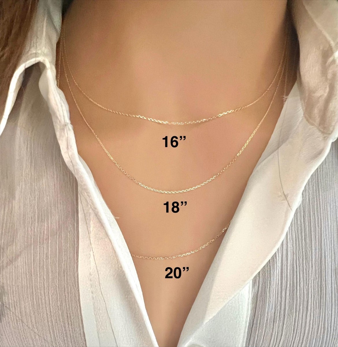 10K Real Yellow Gold Cable Chain Dainty Thin Diamond Cut Pendant  Chain