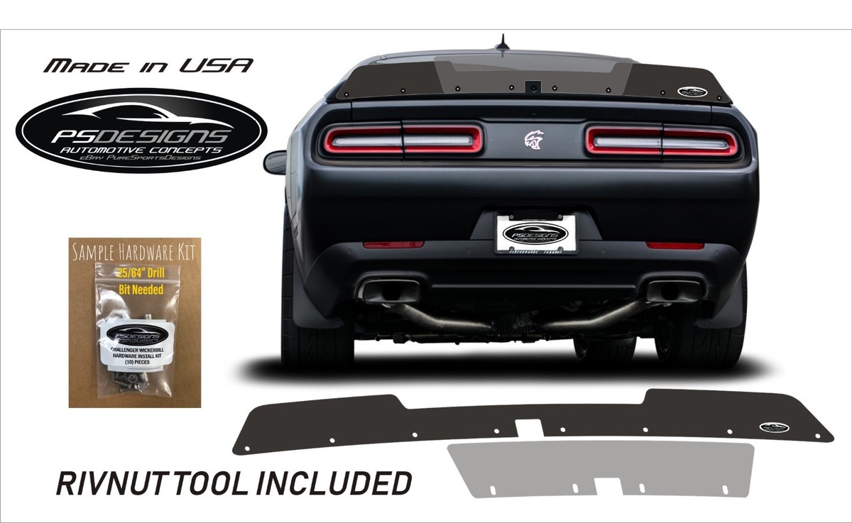 FITS 2015+ 2 LAYER Dodge Challenger Hellcat Wickerbill Spoiler w