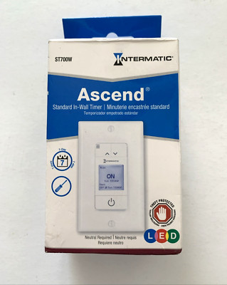Intermatic ASCEND Standard In-Wall Timer 15 Amp 7-Day Indoor Programmable ST700W