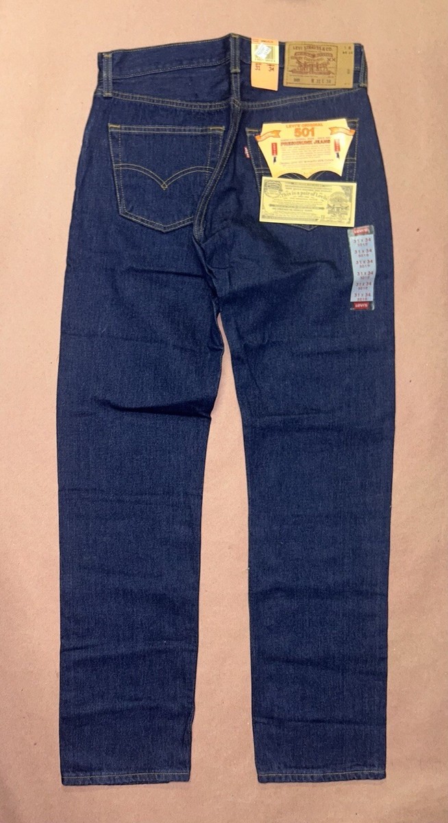 Vintage Levis 501 Pre-Shrunk, Rare Deadstock, New With Tag Jeans