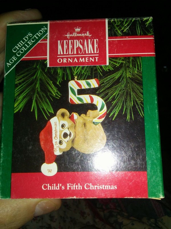 1992 Hallmark Keepsake Ornament Child's Fifth 5th Christmas QX4664 