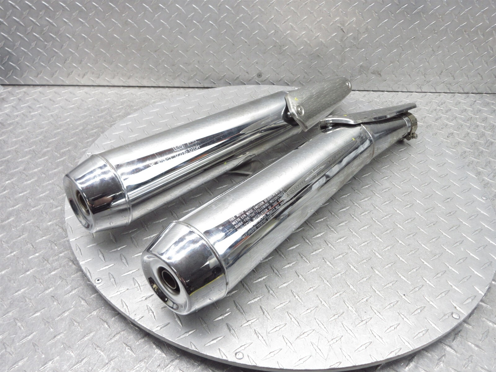 2011 08-13 Moto Guzzi V7 LL Stone Left Right Exhaust Muffler Pipe Silencer Pair