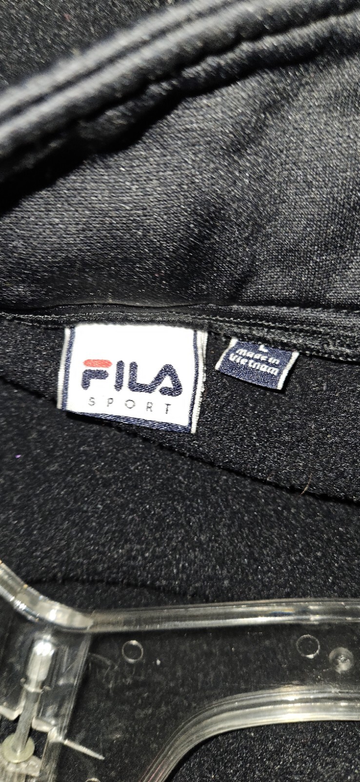 Cappotto con cappuccio Fila Sport nero viola cerniera intera donna taglia grande esercizio