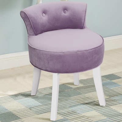 Lavender Purple Dressing Table Stool Bedroom Vanity Makeup Table Chair White Leg Ebay