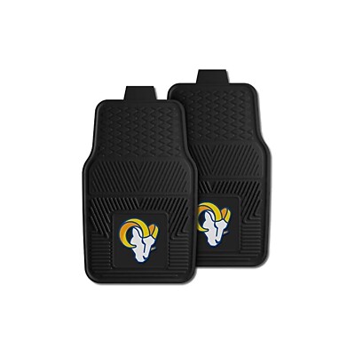 NEW Los Angeles Rams Black Rubber Floor Mats Universal size 27'' x 17''