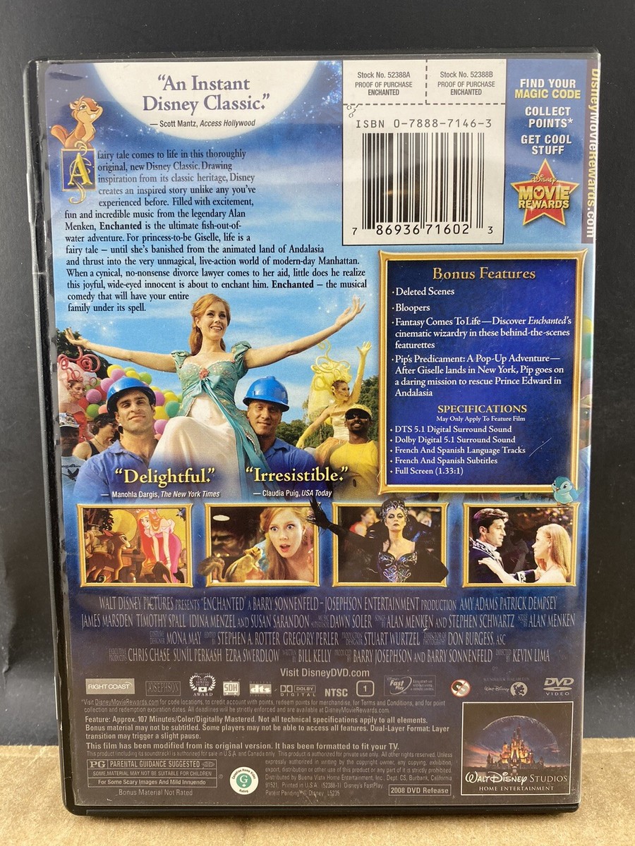 Enchanted Full Screen DVD MULTIPLE DVD'S SHIP FREE! | eBay