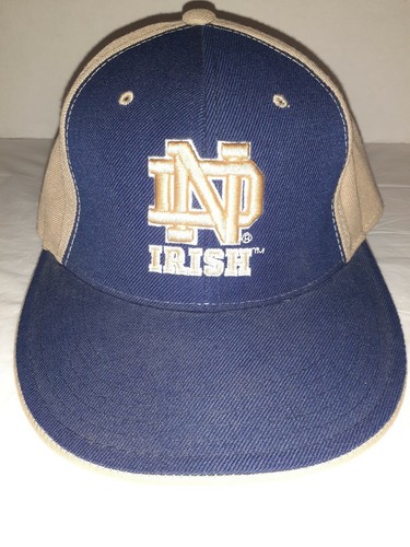 Navy / Tan Fitted Hat 7 3/8 Preowned 