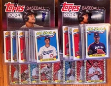 2024 Topps Baseball 1 & 2 - 1989 All-Stars Inserts FoilBoards Blue RC - U-PICK