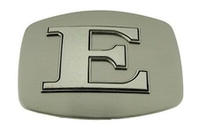 Initial Letter E Belt Buckle Western Rodeo Texas Style Silver Plain Finished New