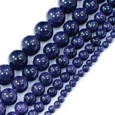 Blue Goldstone Round Spacer Beads 15" 4mm 6mm 8mm 10mm 12mm FREE SHIP