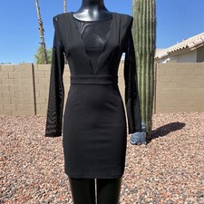 French Kiss Black Bodycon Dress Size Small Juniors