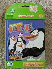 LeapFrog TAG LeapReader Penguin Puzzle Time Game Book NEW