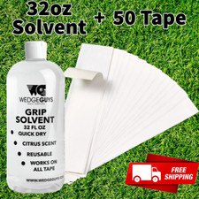 Golf Club GRIP KIT 50 2"x10" Grip Tape Strips- 32 oz Solvent-Instructions