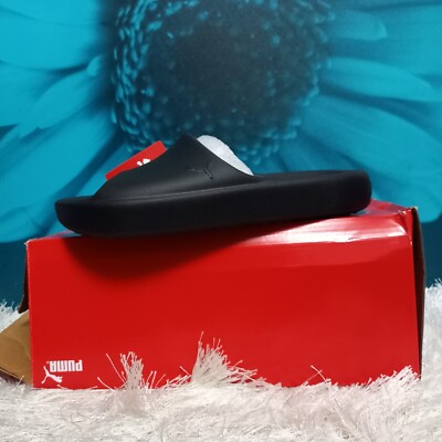 Puma Shibui Cat Junior Slides in Schwarz, UK 3 US 4 EU 35,5