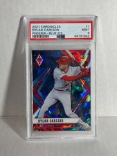 #/25 Dylan Carlson 2021 Panini Chronicles Phoenix Rookie RC Blue ICE PRIZM PSA 9
