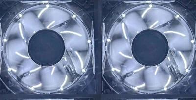 Enermax 80mm x 25mm Twister Bearing White LED Computer Case 3-pin Fan (Set of 2)