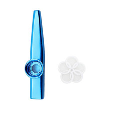 Kazoo Golden Aluminum Alloy with Membrane Flute Diaphragm Mouth Kazoos Musical I