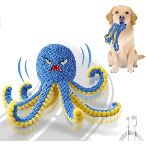 Hundespielzeug interaktiv USB Springspielzeug Oktopus