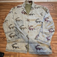 Orvis Tribal Aztec Women's Colored Jacket Embroidered Horse, Reversible READ
