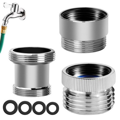 3Pcs Brass Faucet to Hose Adapter Set: Easy Tool-Free Connection for Garden