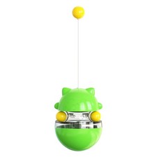 Interactive Cat Toy for Indoor Cats Wobble Treat Dispenser Ball Green Green