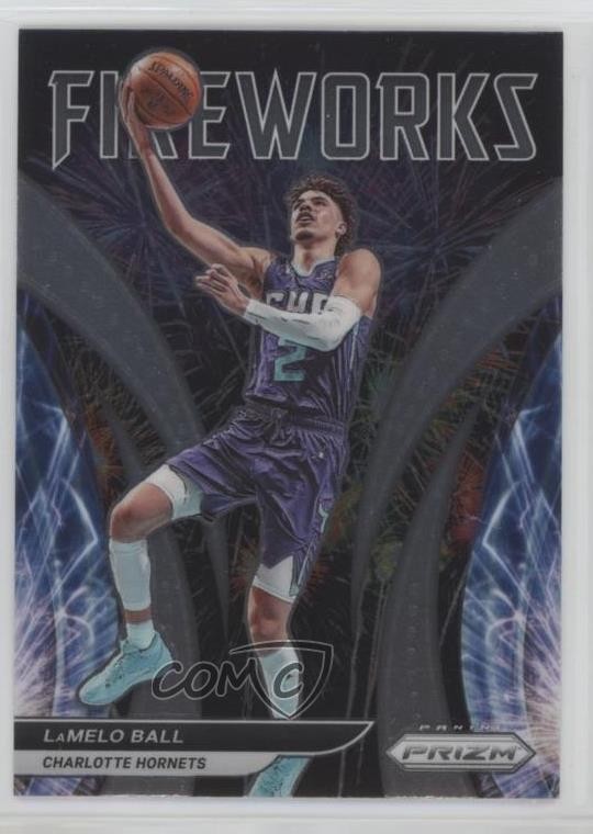 2021-22 Panini Prizm Fireworks LaMelo Ball #12 0wv1
