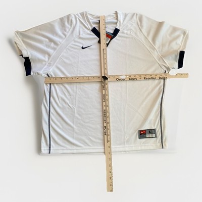 Nike Lacrosse Shirt Men's L White Performance Dri-Fit Mesh Lightweight Lax snag