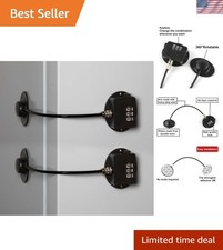 Fridge Freezer Child Safety Lock with Strong Adhesive 2, Black