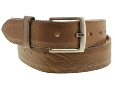 Mens Rodeo Belt Cowboy Wear Real Ostrich Belly Skin Leather Brown Size 40