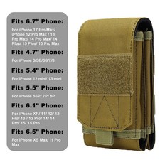 Double-layer Phone Holster Vertical Carrying Belt Clip Case Pouch Cover Holder