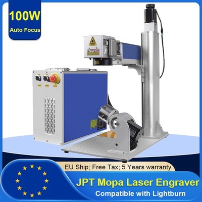 100W JPT MOPA Fiber Laser Marking/Engraving Machine Auto Focus Deep Marking EU