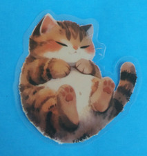 Fun Colorful Cats  Kittens Transparent Sticker 2.25" x 2.18" AK 